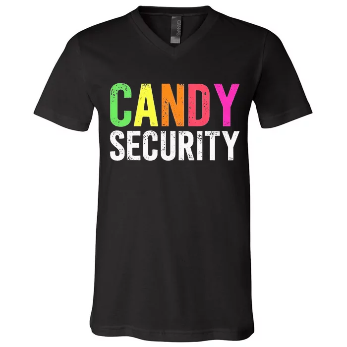 Candy Security Funny Halloween Costume Party V-Neck T-Shirt