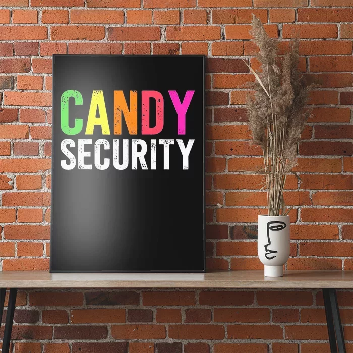 Candy Security Funny Halloween Costume Party Poster