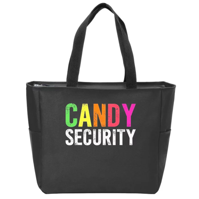 Candy Security Funny Halloween Costume Party Zip Tote Bag