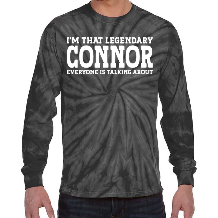 Connor Surname Funny Team Family Last Name Connor Tie-Dye Long Sleeve Shirt