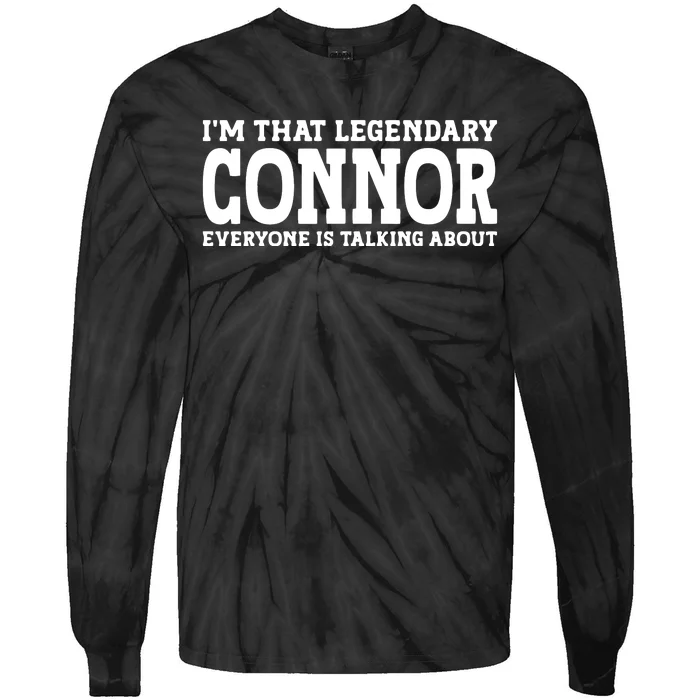 Connor Surname Funny Team Family Last Name Connor Tie-Dye Long Sleeve Shirt