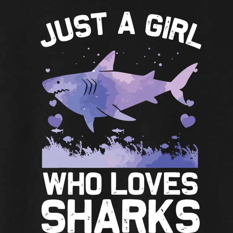 Cool Shark For Shark Whale Shark Lover Women's Crop Top Tee