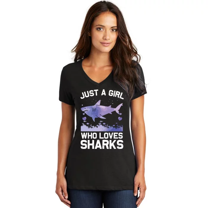 Cool Shark For Shark Whale Shark Lover Women's V-Neck T-Shirt