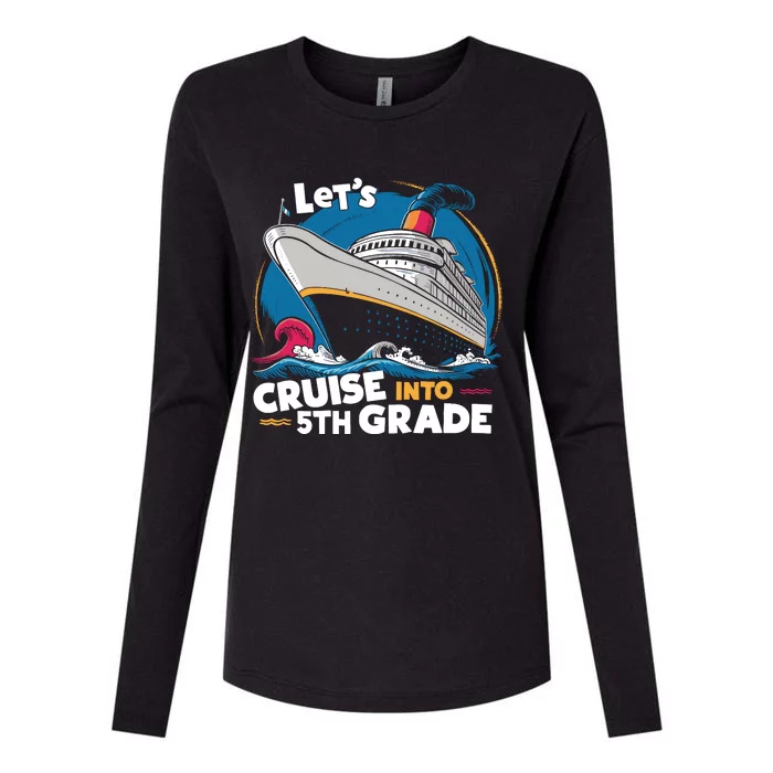 Cruise Ship Fifth Grade Back To School Boy Girl Womens Cotton Relaxed Long Sleeve T-Shirt