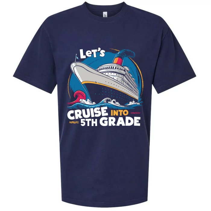 Cruise Ship Fifth Grade Back To School Boy Girl Sueded Cloud Jersey T-Shirt