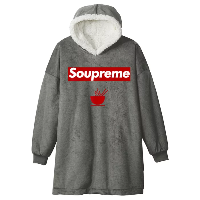 Charles Soupreme Funny Soupreme Logo Hooded Wearable Blanket