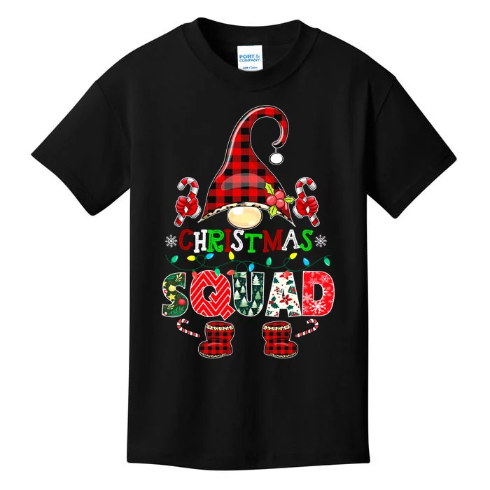 Christmas Squad Funny Xmas Gnome Family Matching Pajamas Kids T-Shirt