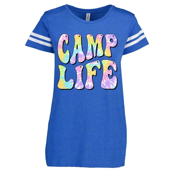 Camping Summer For Summer Camp Tiedie Retro Enza Ladies Jersey Football T-Shirt