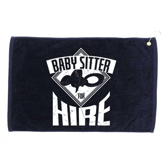 Cool Sitter For Hire Sitting Sitters Gift Grommeted Golf Towel