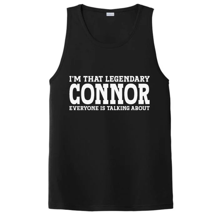 Connor Surname Funny Team Family Last Name Connor Performance Tank