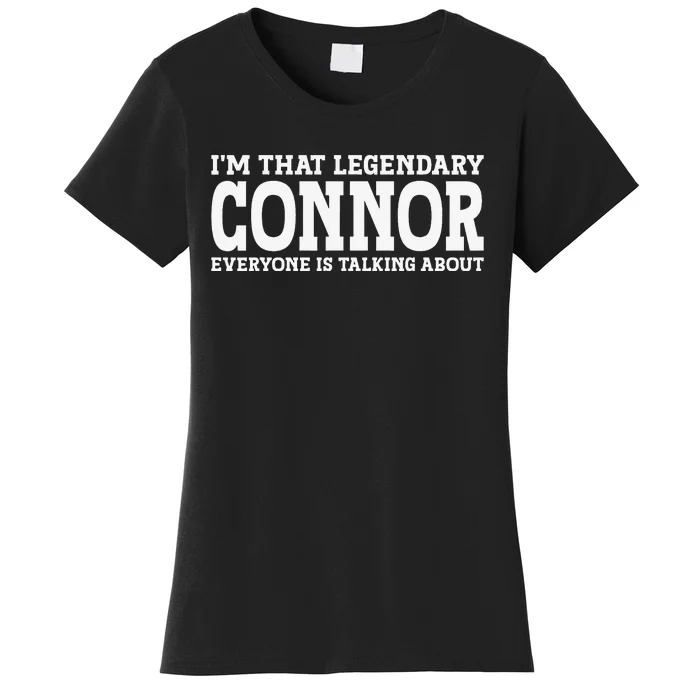 Connor Surname Funny Team Family Last Name Connor Women's T-Shirt