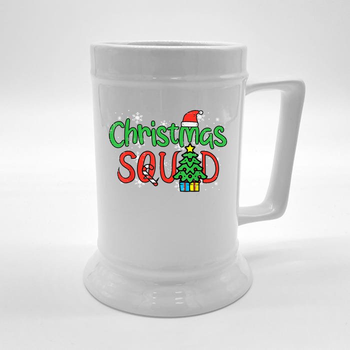 Christmas Squad Family Xmas Crew Gift Front & Back Beer Stein