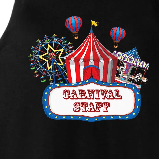 Carnival Staff For Circus Event Staff & Ringmaster Lover Ladies Tri-Blend Wicking Tank