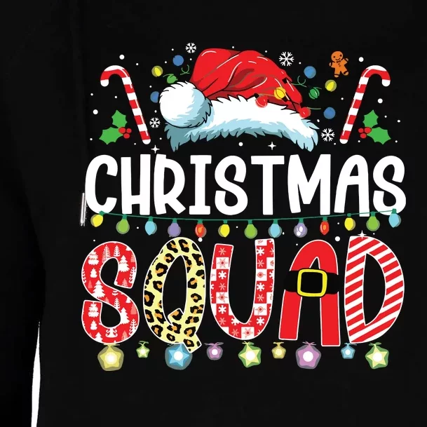 Christmas Squad Family Group Matching Christmas Pajama Party Womens Funnel Neck Pullover Hood