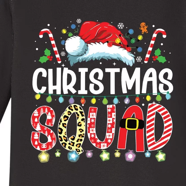 Christmas Squad Family Group Matching Christmas Pajama Party Baby Long Sleeve Bodysuit