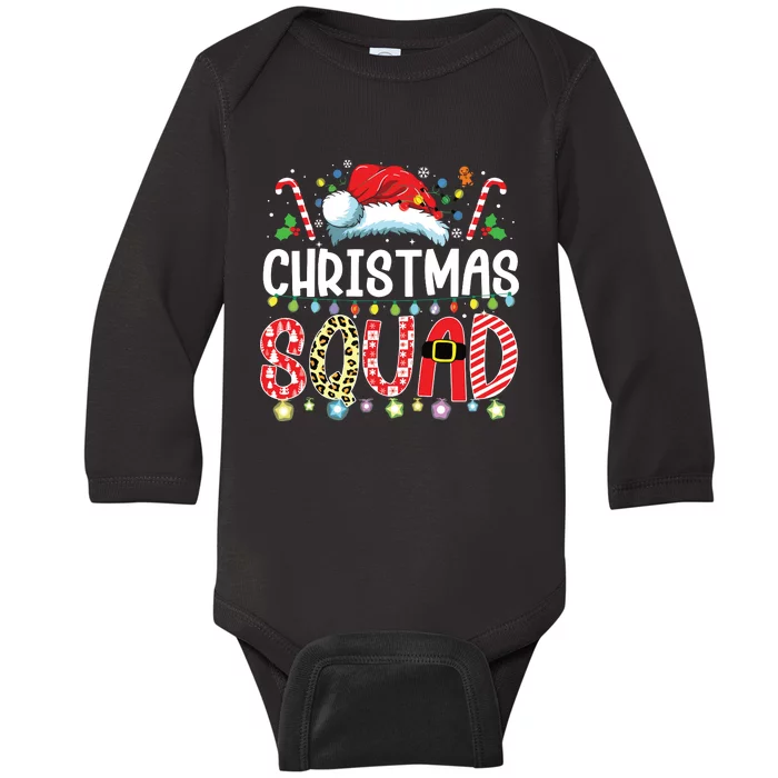 Christmas Squad Family Group Matching Christmas Pajama Party Baby Long Sleeve Bodysuit