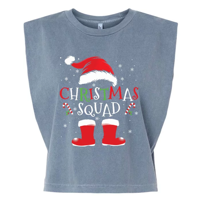 Christmas Squad Family Group Matching Christmas Party Pajama Garment-Dyed Women's Muscle Tee