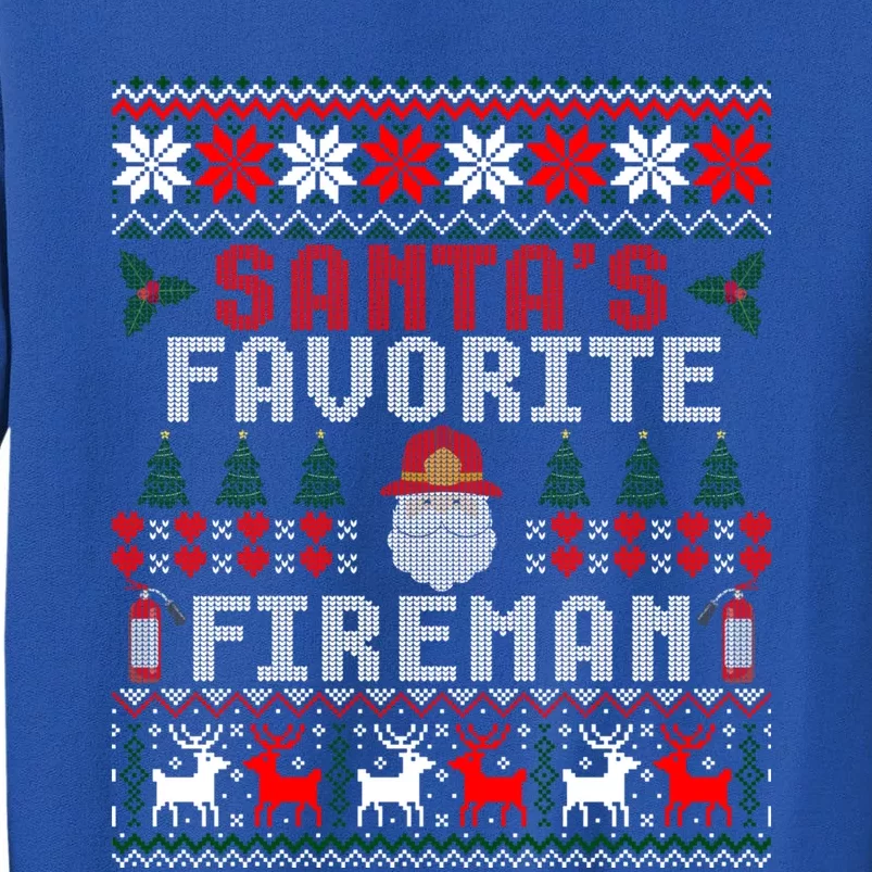 Christmas Santas Favorite Fire Firefighter Ugly Sweater Cute Gift Sweatshirt