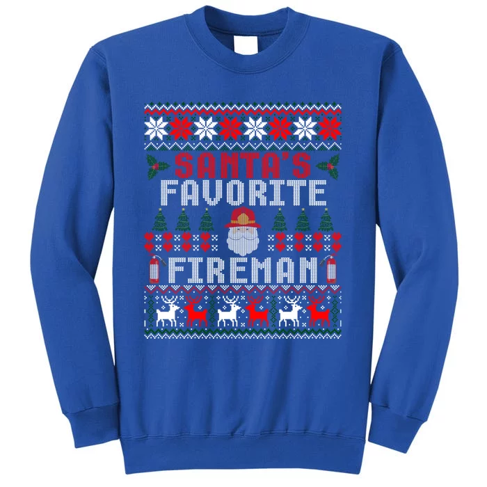 Christmas Santas Favorite Fire Firefighter Ugly Sweater Cute Gift Sweatshirt