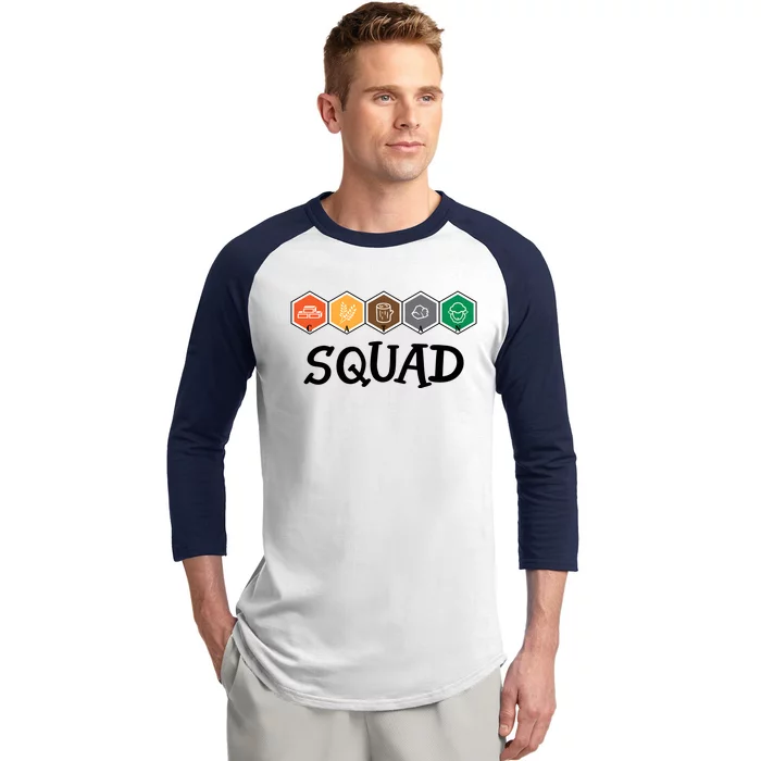 Catan Squad Funny Gamer Game Lover Baseball Sleeve Shirt