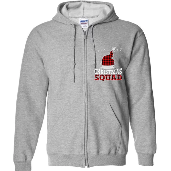 Christmas Squad Family Group Matching Christmas Party Pajama Full Zip Hoodie