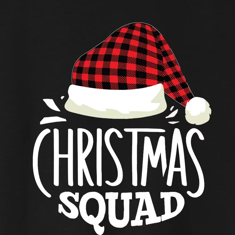 Christmas Squad Family Group Matching Christmas Pajama Party Women's Crop Top Tee