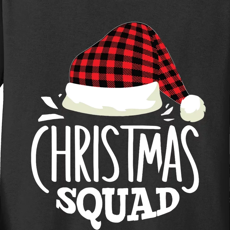 Christmas Squad Family Group Matching Christmas Pajama Party Kids Long Sleeve Shirt