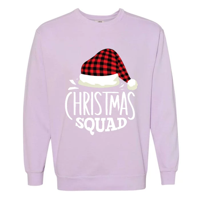 Christmas Squad Family Group Matching Christmas Pajama Party Garment-Dyed Sweatshirt