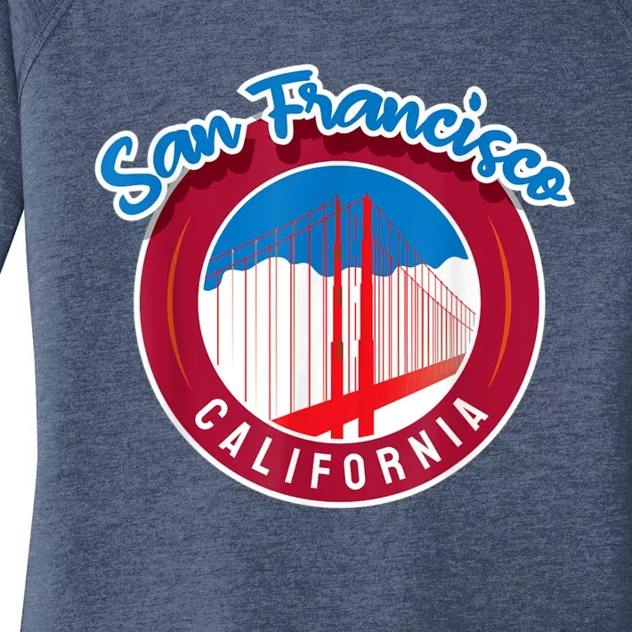 California San Francisco City Gift Bridge Souvenir SF Women's Perfect Tri Tunic Long Sleeve Shirt