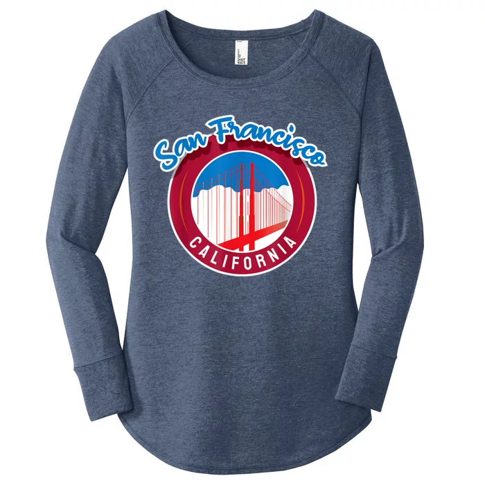 California San Francisco City Gift Bridge Souvenir SF Women's Perfect Tri Tunic Long Sleeve Shirt