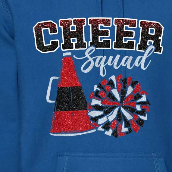 Cheer Squad Funny Cheerleader Cheerleading Red Women Girl Premium Hoodie