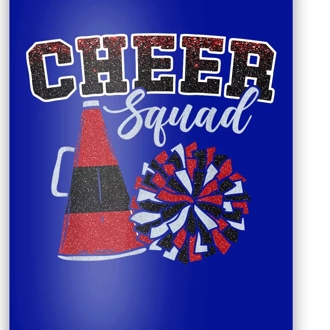 Cheer Squad Funny Cheerleader Cheerleading Red Women Girl Poster