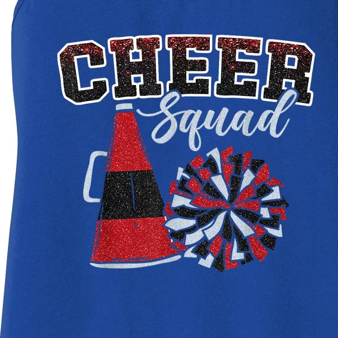 Cheer Squad Funny Cheerleader Cheerleading Red Women Girl Women's Racerback Tank