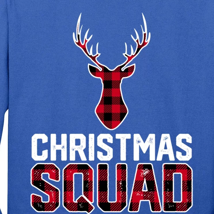 Christmas Squad Family Group Plaid Christmas Gift Tall Long Sleeve T-Shirt