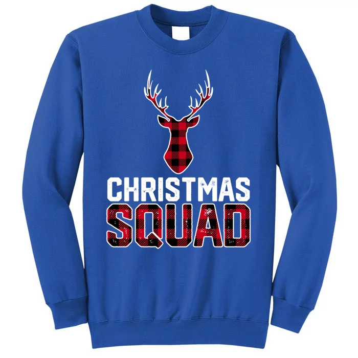 Christmas Squad Family Group Plaid Christmas Gift Tall Sweatshirt