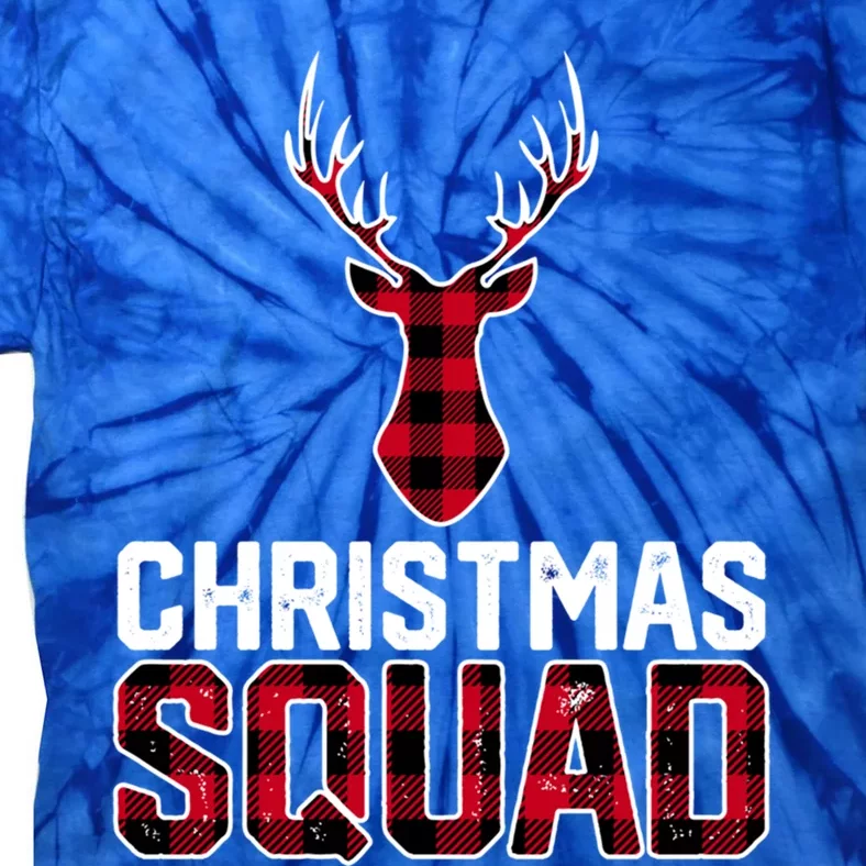 Christmas Squad Family Group Plaid Christmas Gift Tie-Dye T-Shirt