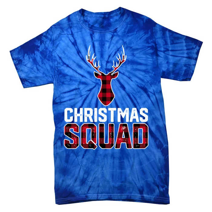 Christmas Squad Family Group Plaid Christmas Gift Tie-Dye T-Shirt