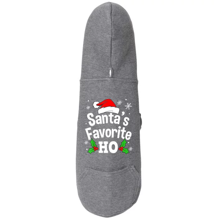 Christmas Santa's Favorite Ho Pajama Adult Naughty Pajama Gift Doggie 3-End Fleece Hoodie