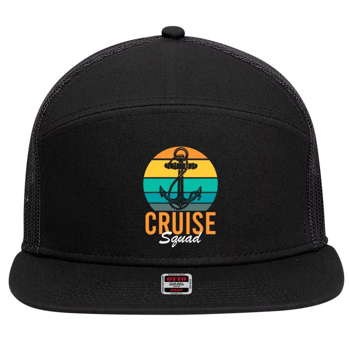 Cruise Squad Family Matching Cruise Trip Vacation Designs 7 Panel Mesh Trucker Snapback Hat