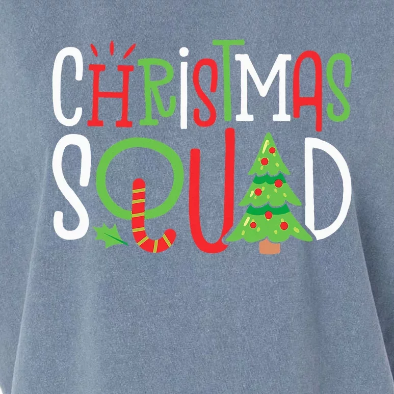 Christmas Squad Funny Xmas Tree Family Matching Pajamas Garment-Dyed Women's Muscle Tee