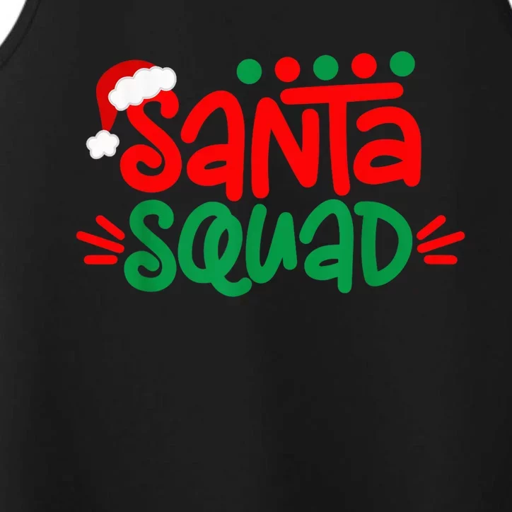 Christmas Squad Family Matching Xmas Santa Squad Performance Tank