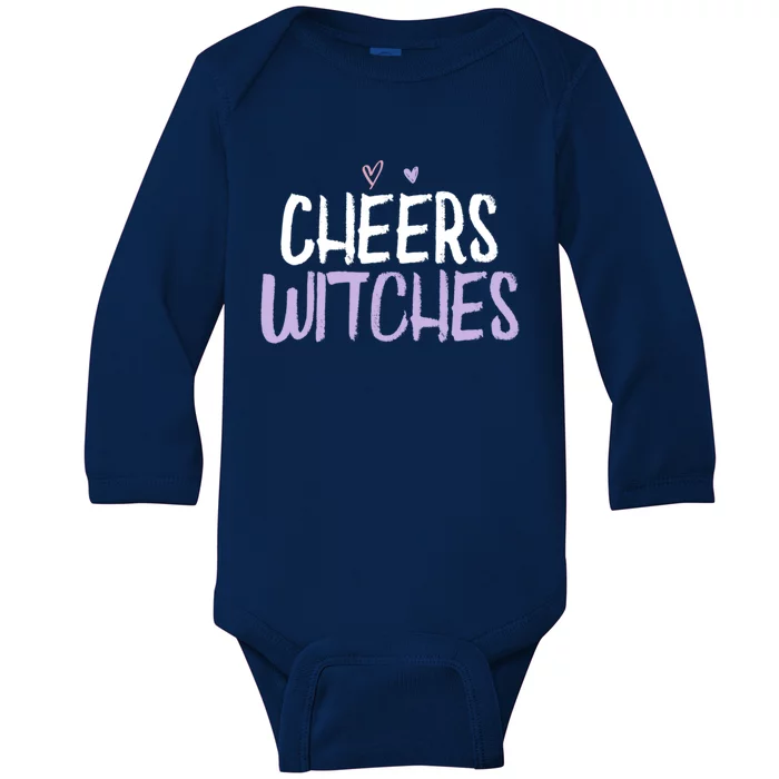 Colored Saying Funny Cheers Witches Saying Joke Gift Baby Long Sleeve Bodysuit