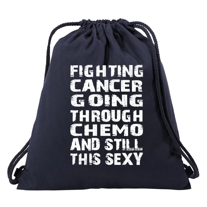 Cancer Survivor Fighting Cancer Going Through Chemo Gift Drawstring Bag