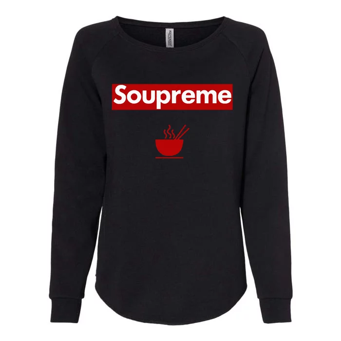 Charles Soupreme Funny Soupreme Logo Womens California Wash Sweatshirt