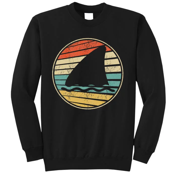 Cute Shark Fin Graphic Retro Vintage 70s 80s Shark Lover Fun Sweatshirt