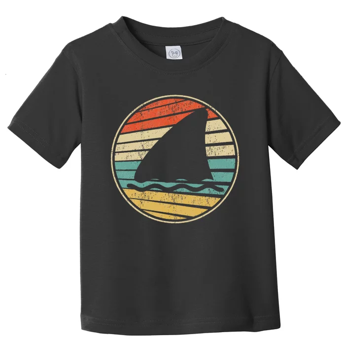 Cute Shark Fin Graphic Retro Vintage 70s 80s Shark Lover Fun Toddler T-Shirt