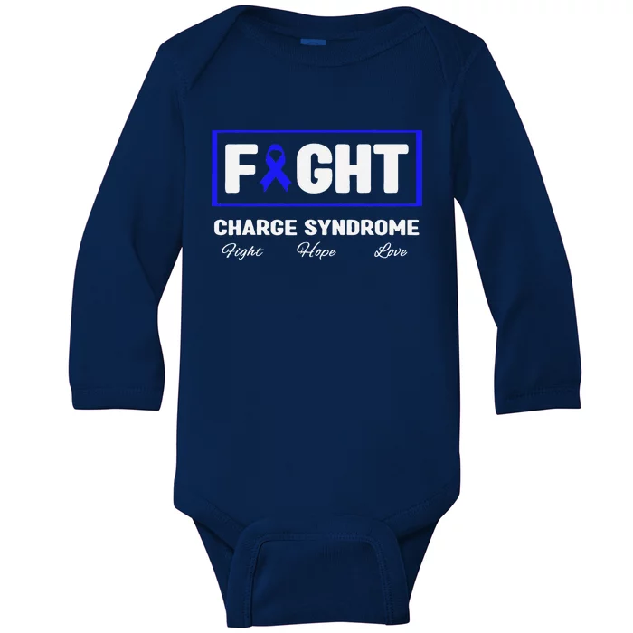 Charge Syndrome Fight Charge Syndrome Awareness Baby Long Sleeve Bodysuit