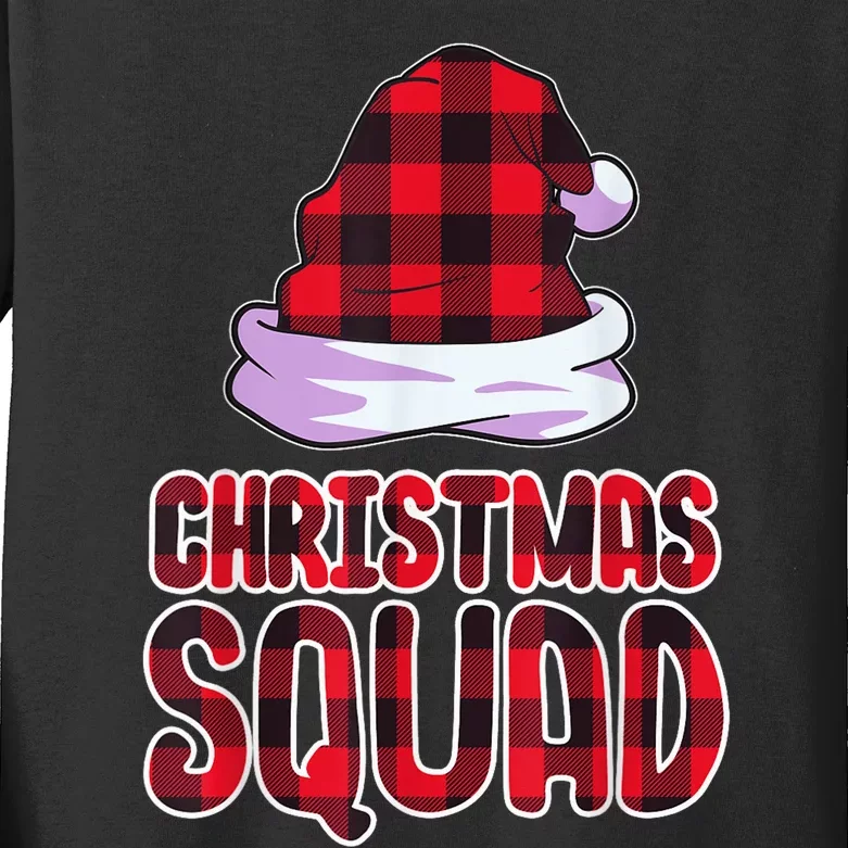 Christmas Squad Family Group Matching Christmas Party Pajama Kids Long Sleeve Shirt