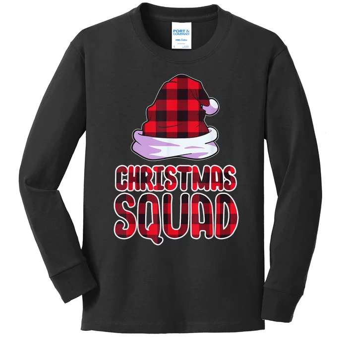 Christmas Squad Family Group Matching Christmas Party Pajama Kids Long Sleeve Shirt