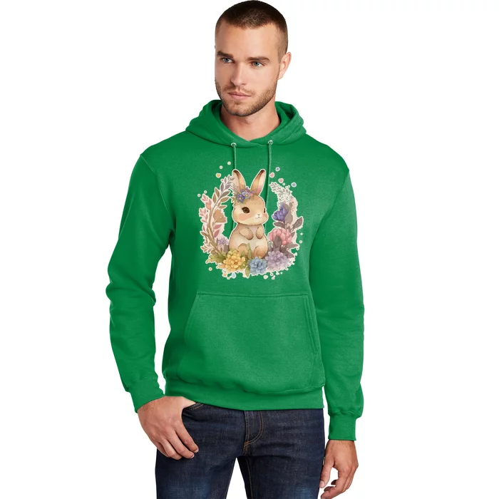 Cute Springtime Floral Baby Bunny Rabbit Hoodie